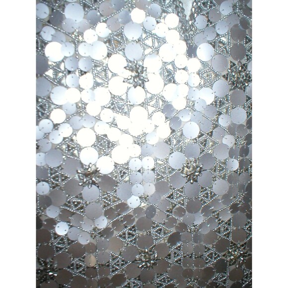 New Womens 10 NWT Matthew Williamson Designer Dress Silver Sequin Bead Sleevless - Picture 5 of 10